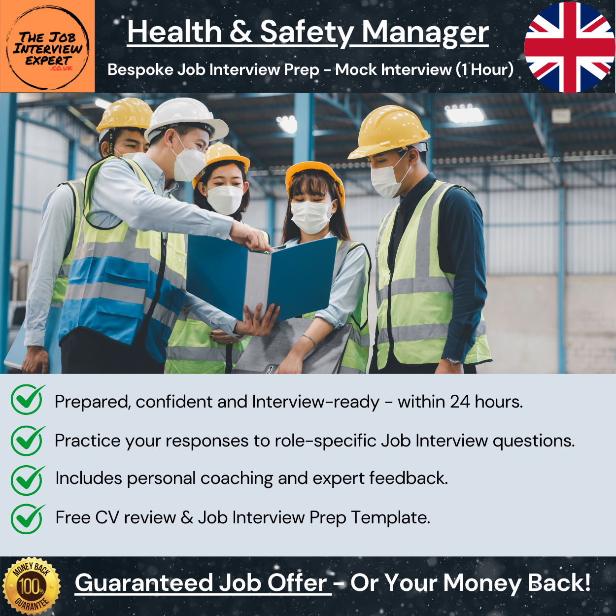 1-Hour Bespoke Mock Interview – Health & Safety Manager | Fast, Customised Interview Coaching + Free CV Review