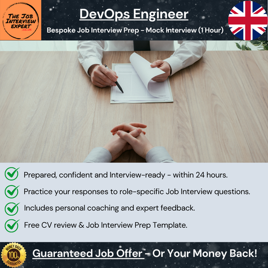 1-Hour Bespoke Mock Interview – DevOps Engineer | Fast, Customised Interview Coaching + Free CV Review